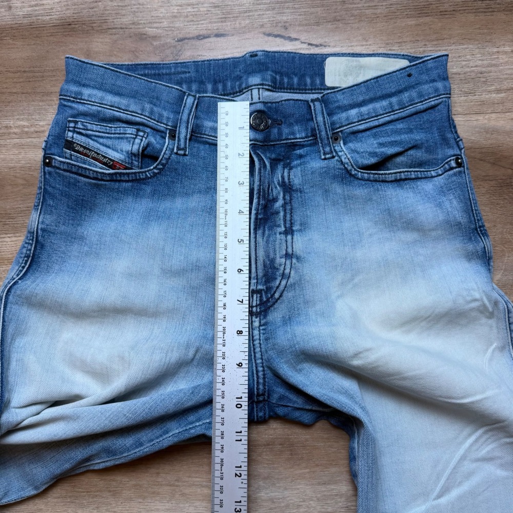 Diesel D-Amny-X Jeans Mens 27 Light Wash Blue Skinny Fit Stretch Denim 069LH - Picture 15 of 16